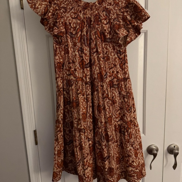 ULLA JOHNSON Kasim gathered floral-print cotton-blend dress - Picture 1 of 4
